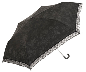 Waterfront / ALL WEATHER Floral Lace Pattern Folding Umbrella