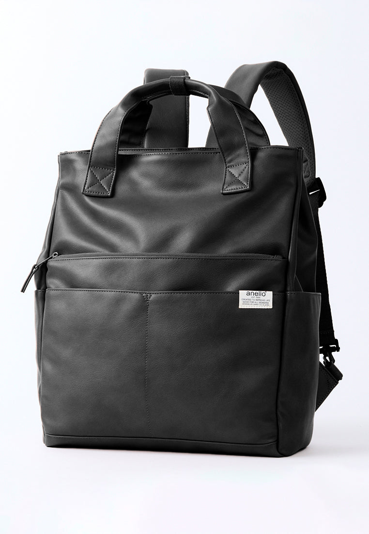 Anello leather backpack black best sale