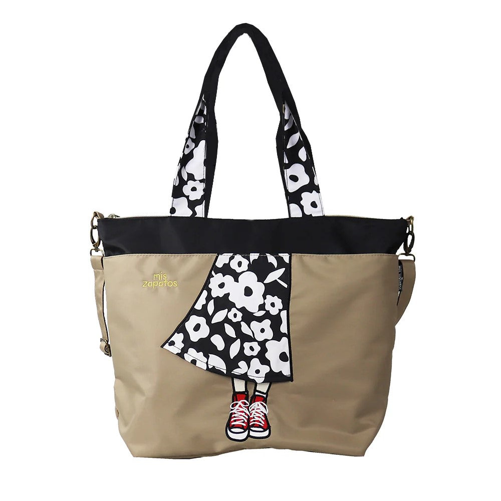 Mis Zapatos / 2WAY Tote Bag / B-7348 BEIGE