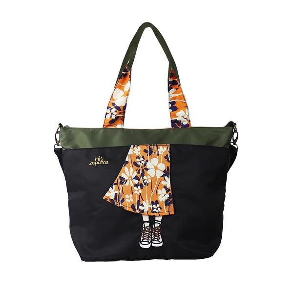 Mis Zapatos / 2WAY Tote Bag / B-7348 BLACK