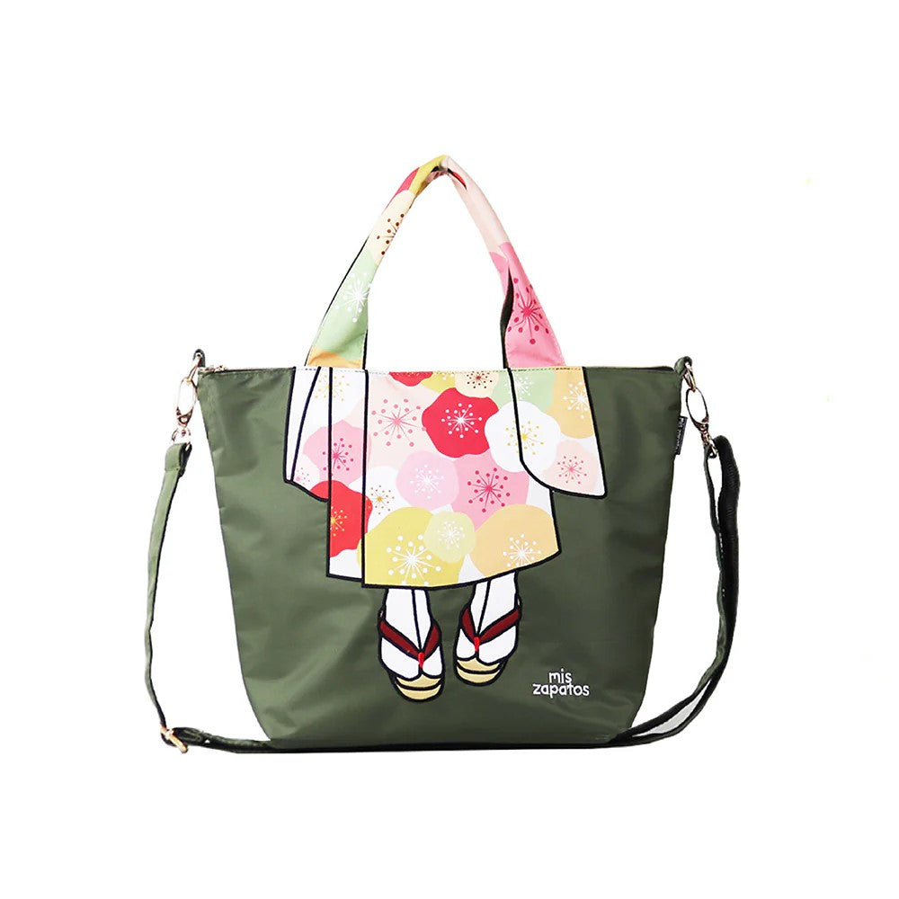 Mis Zapatos Tote Bag B-7378 KHAKI - Main Image