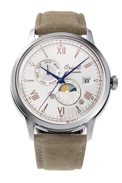 Orient Classic RA-AK08 75th Anniversay Sun & Moon Silver/White