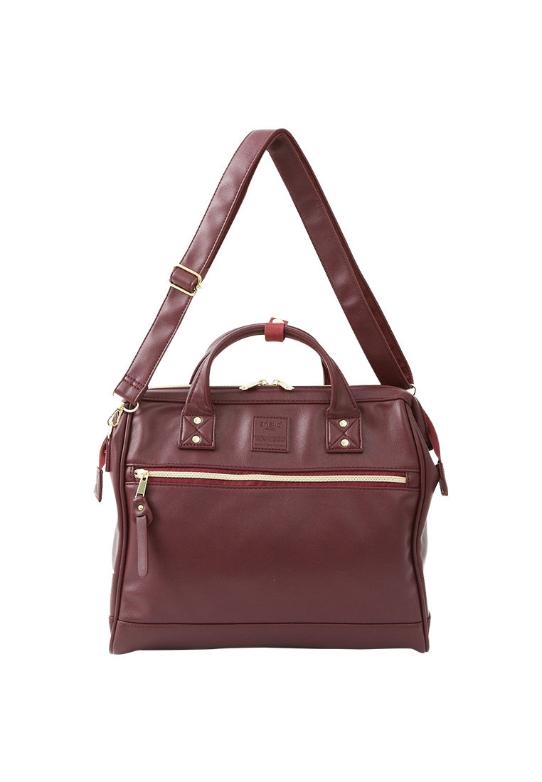 anello GRANDE(アネロ グランデ) 2-Way Mini Shoulder Bag with Metal Clasp, Biege:  Handbags