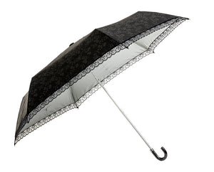 Waterfront / ALL WEATHER Floral Lace Pattern Folding Umbrella